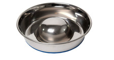 Dog Slow Feed Bowl Puppy Cat Dish Stainless Steel Digestive Control Bloat Reduce