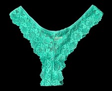 Fredericks of Hollywood Green Lace Nylon Thong Panties Womens XL