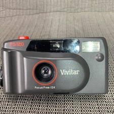 Vivitar PS120 Focus Free DX 35mm Point  Shoot Film Camera With Flash  Motoriz