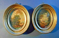 Renato Natali  (Livorno 1883-1979) Coppia di Miniature Firmate 11,5 x 9,5 cm.