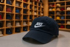 Nike Club Cap Adjustable Strapback Blue Hat Cap Size M/L Unisex OSFM Adjustable
