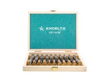 Excelta KST-10-SE - 10-Piece Tweezer Kitset w/Wooden Case, Anti-Mag. SS, 1-Star