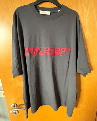 Fear of God ESSENTIALS Herren T-Shirt Grau XL Kurzarm Rundhals Logo-Print 26