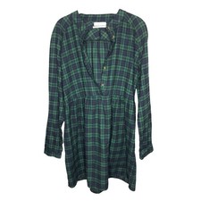 Urban Outfitters Plaid Flannel Mini Shirt Dress Size Large
