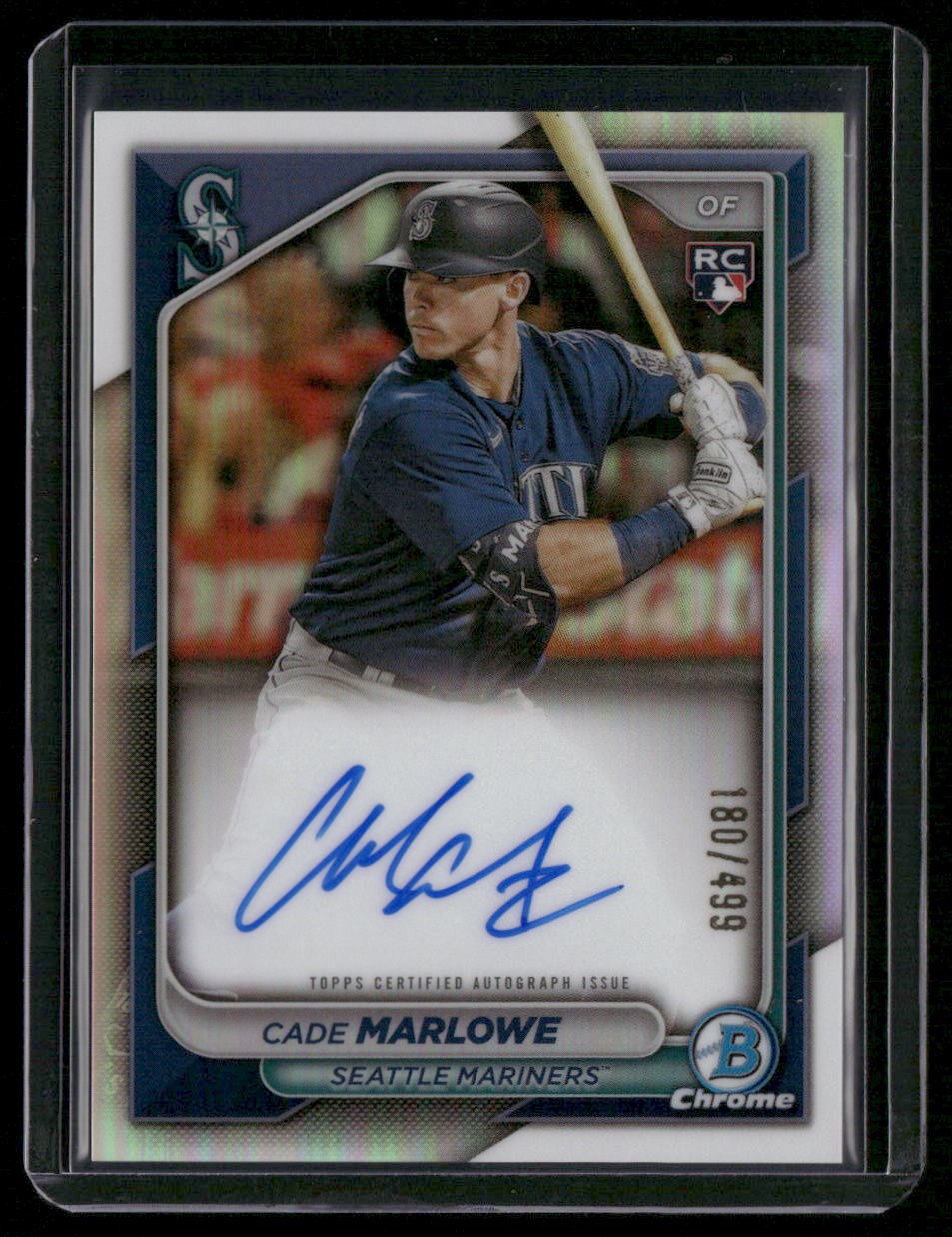 2024 Bowman #CRA-CM Cade Marlowe Chrome Rookie Autographs Refractors #/499