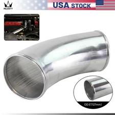 45 Degree 127mm 5" inch Aluminum Intercooler Intake Pipe Piping Tube Hose