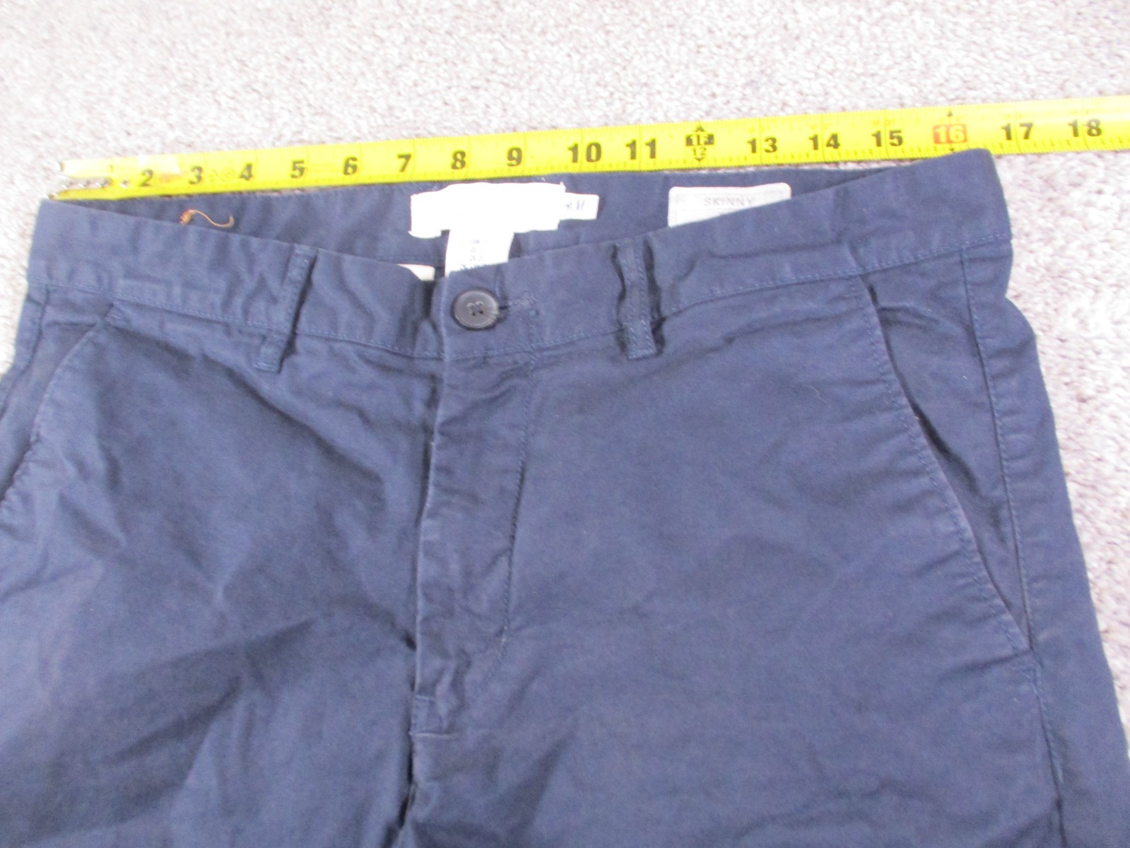 Label Of Graded Goods H&M 31 Skinny Fit Mens Dress Pants 30" Inseam Navy Blue thumbnail 5