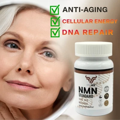 LITTLE OX NMN 500mg (PURE 99%+) Anti-Aging NAD+ ENERGY REPAIR ( 60 caps)