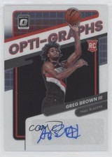 2021-22 Panini Donruss Optic Opti-Graphs 39/99 Greg Brown III #OG-GBR Auto 03l7