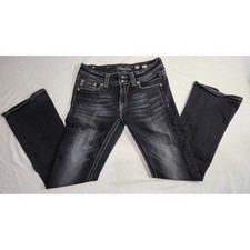 Miss Me Jeans J5069BIR Bootcut Size 29 Sandblast Dark Wash Embellished Pockets