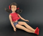 Vintage 1960s Mattel #1120 Skooter Doll Bend Legs in Original Outfit