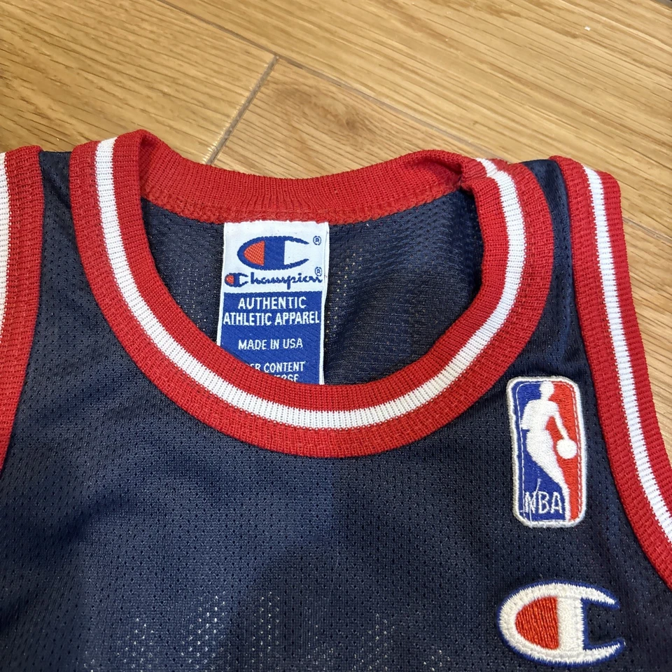 Camiseta Vintage Houston Rockets Champion Criança 2T Hakeem Olajuwon Anos 90 NBA - Imagem 3 de 4