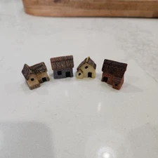 Fairy House Tiny Miniature Village Set Enchanted Garden Landscape Figurine 