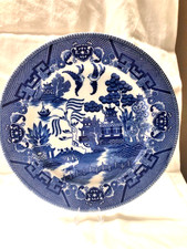 Vintage Blue Willow Pattern/Stamped Made in Japan/9  Salad Plate/Glaze/Excellent