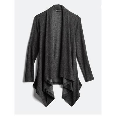 bobeau Wallace  Charcoal Open-Front Draped Cardigan, EUC, Small, MSRP $62