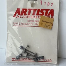 Arttista Accessories 1187 O Scale Cast Metal Parking Meters Lot of 5 Painted NIP
