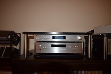 Rotel RCD-1572 MKII CD Player, Rotel FM Tuner, silver, with Original Boxes.