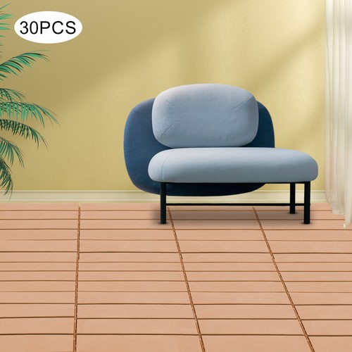 30X Plastic Interlocking Deck Tiles Dark Wood Grain Outdoor Patio Pavers 12"x12" - Picture 23 of 23