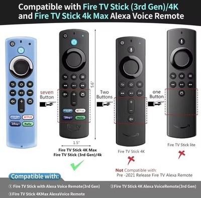 Fernbedienung Silikon Schutz Hülle Amazon Fire Stick 4K MAX/3 Generation