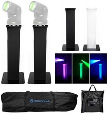2 Totem Stands Black White Scrims For 2 American DJ Inno Beam LED Lights