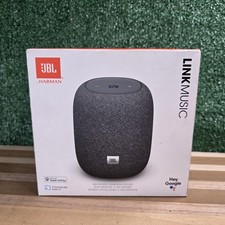 JBL - Link Music Smart Wi-Fi and Bluetooth Speaker with Google Assistant - Gray