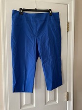 Ruby Rd. Pull On Crop Pant Women  s Size 16 Blue