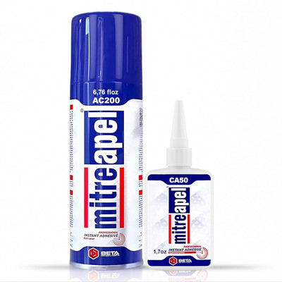 MITREAPEL CA Glue with Activator (1.7Oz-6.7 Floz) Instant Bond Professional Cyan