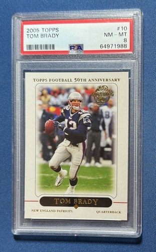 2005 Topps Tom Brady PSA 8 Patriots #10