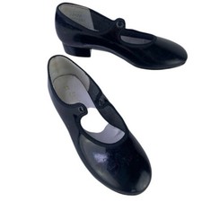 Spotlights Girls Black Patent Leather Tap Dance Shoe Made In The USA 12170 S 12