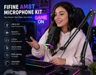 FIFINE AM8T USB XLR Gaming Microphone Kit RGB Boom Arm Mic for PC PS5