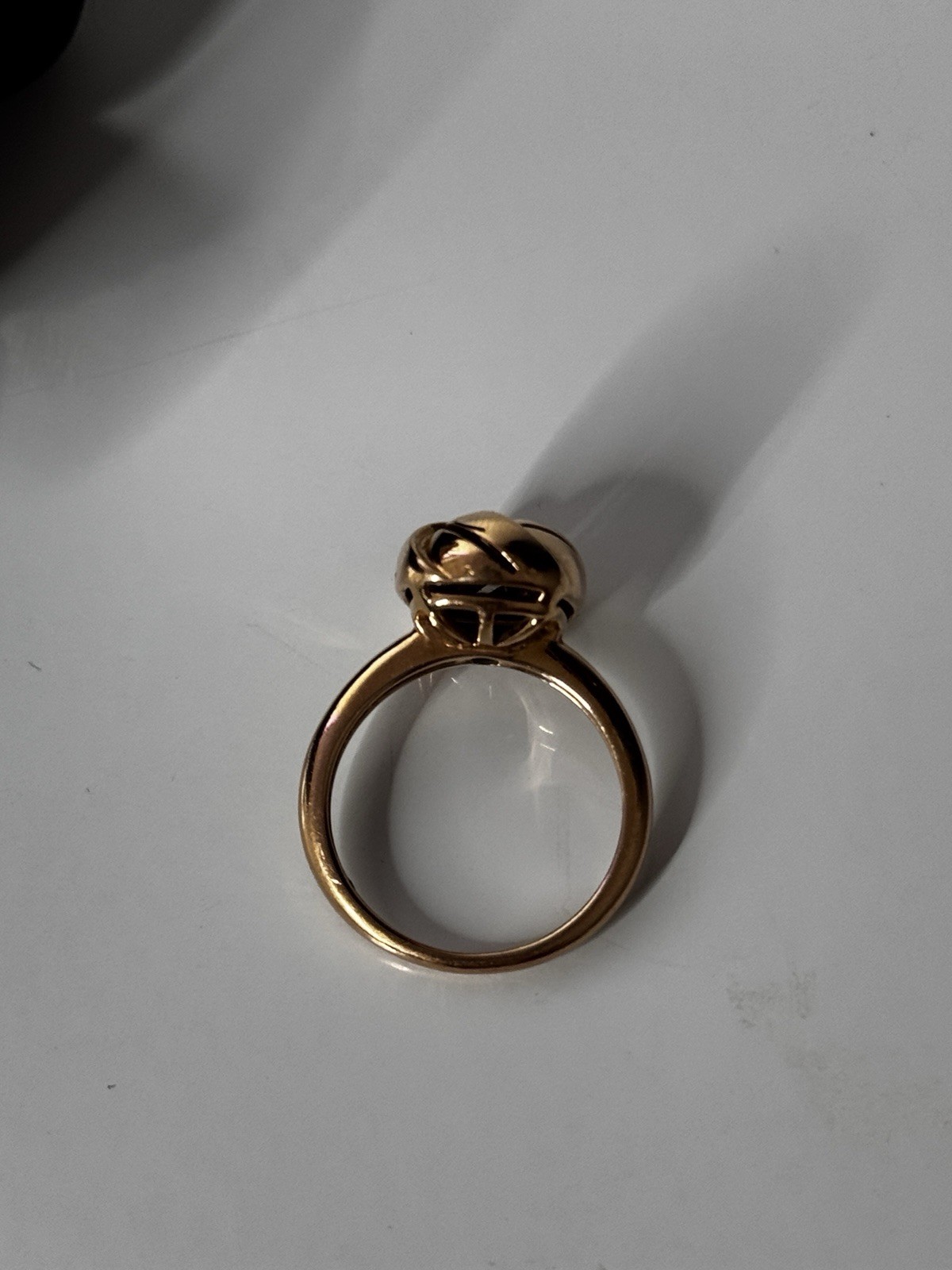 Eogbert Coin Roberto Coin 18k Yellow Gold Knot Band Ring Size 6.5 Rose Gold Knot ...