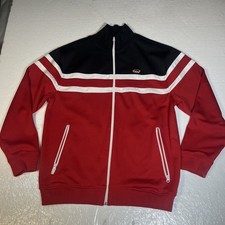 Vtg ECKO Unltd Red Track Jacket Zip Up Mens Size Medium Logo Y2K Baggy