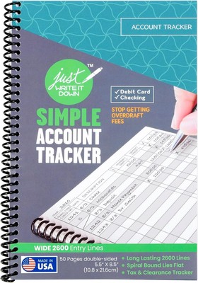 The Superior Register's Premium Check Book Register & Debit Card 1-Pack, Teal 