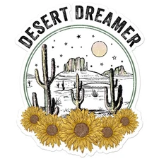 Desert Dreamer Cactus - Vinyl Decal Sticker - Car Window Laptop - ebn8789