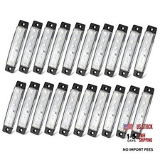  Pack of 20 3.8 Inch 6 LED Side Clearance Marker Light Rear Reverse White