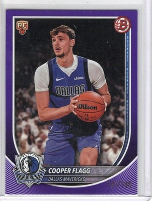 Cooper Flagg 2025-26 Topps Bowman Purple Border RC 131/199 #1 Dallas Mavericks