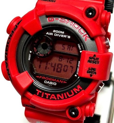 Casio G-Shock Frogman DW-8200 rot Uhr, gebraucht, Top Zustand! (35083)