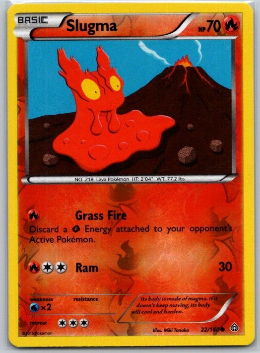 Slugma 22/160 Reverse Holo XY - Primal Clash NM