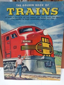1953 Golden Book Of Trains--88 Pages