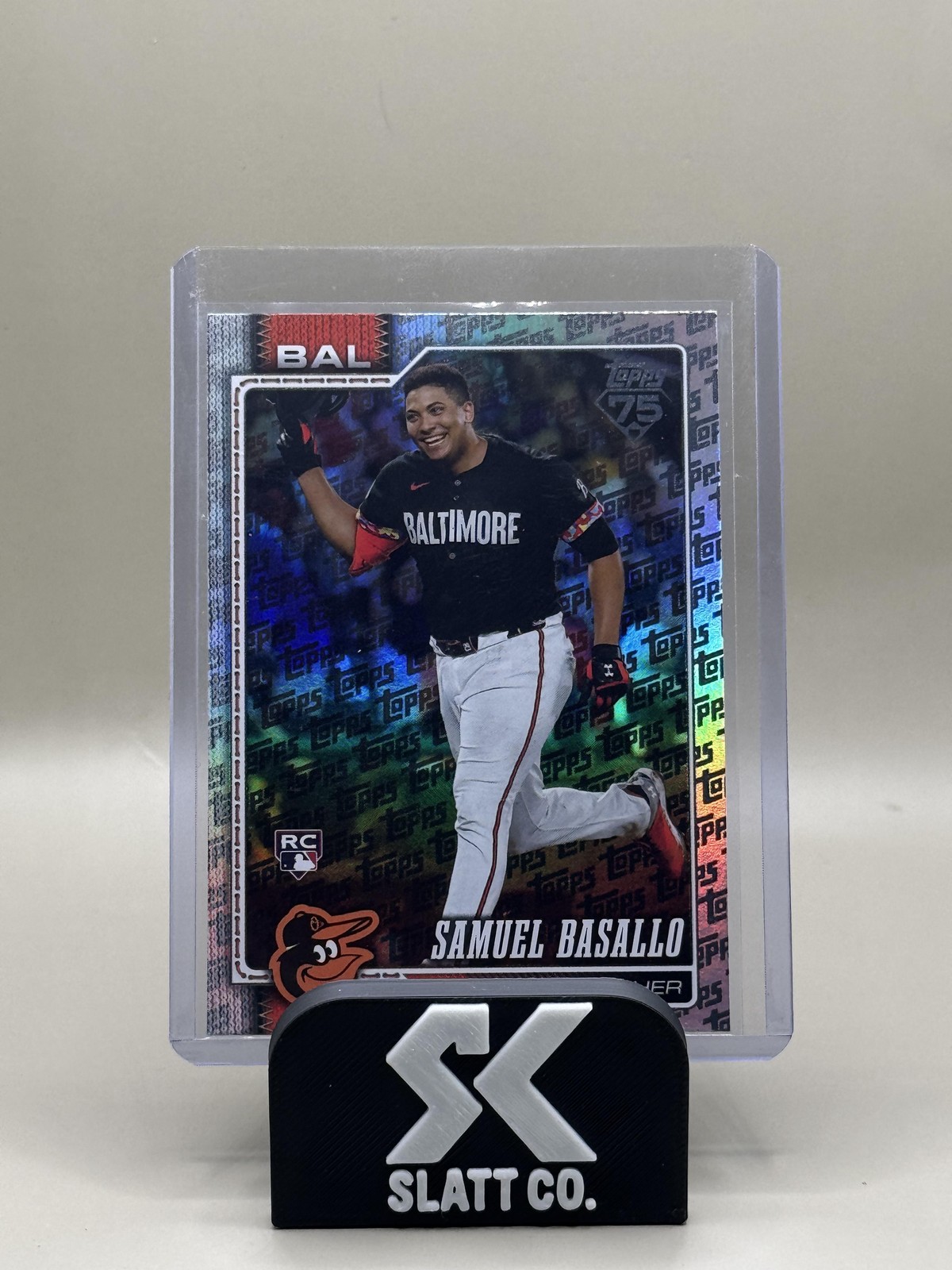 2026 Topps Series 1 #104 Samuel Basallo - Topps Foil Pattern - Baltimore Orioles