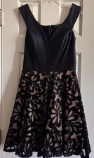 City Studio Juniors 5 Black Lace Tulle Fit & Flare Homecoming Party Dress