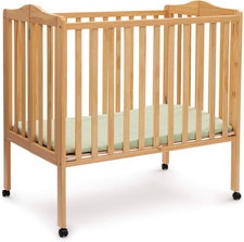 Folding Portable Mini Baby Crib with 1.5-Inch Mattress - Greenguard Gold Certifi