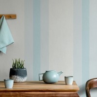 Vliestapete Blockstreifen Modern Muster Aquarelloptik Hellblau 82562 (3,28€/1Qm)