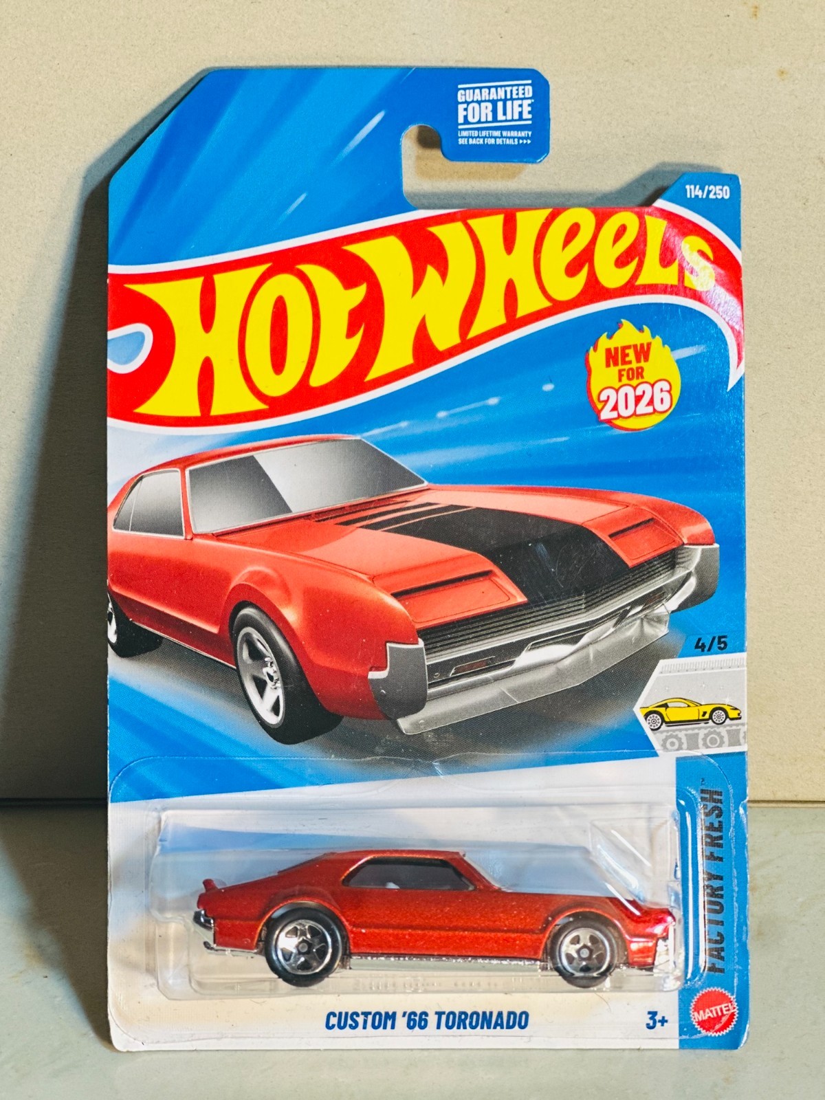 2026 Hot Wheels CUSTOM 66' TORONADO #114 FACTORY FRESH 4/5 NEW FREE SHIPPING