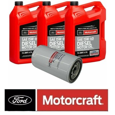 Motorcraft 15W-40 Engine Oil/Filter For 16-22 Ford F-250/F-350 6.7L Powerstroke
