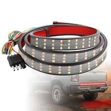 60" Triple Row LED Tailgate Light Bar for Trucks SUV RV Trailers, 6 Functions