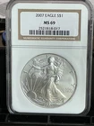 2007 AMERICAN SILVER EAGLE NGC MS69