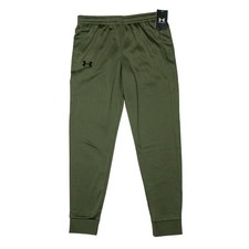 Under Armour Joggers Boys YXL Green Fleece Tapered Elastic Waist Sweatpants