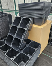 Bedding Plant Deep Trays x50 - 6 Cell Professional Hard Plastic Lasting Trays