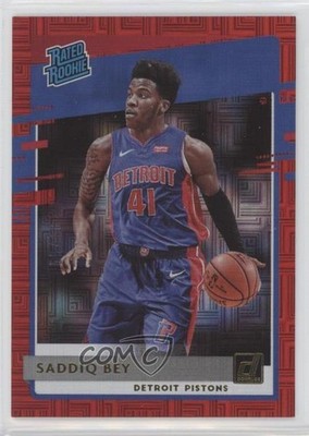 2020-21 Panini Donruss Rated Rookies Choice Red 81/99 Saddiq Bey Rookie RC 09if